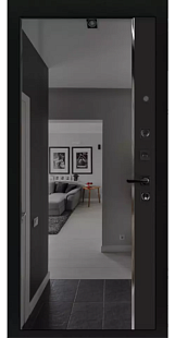 PIANO с зеркалом Панорама с тонировкой - Черный кварц